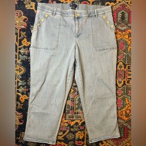 Democracy “Ab”solution Cargo Jeans with Button Detail on Pockets